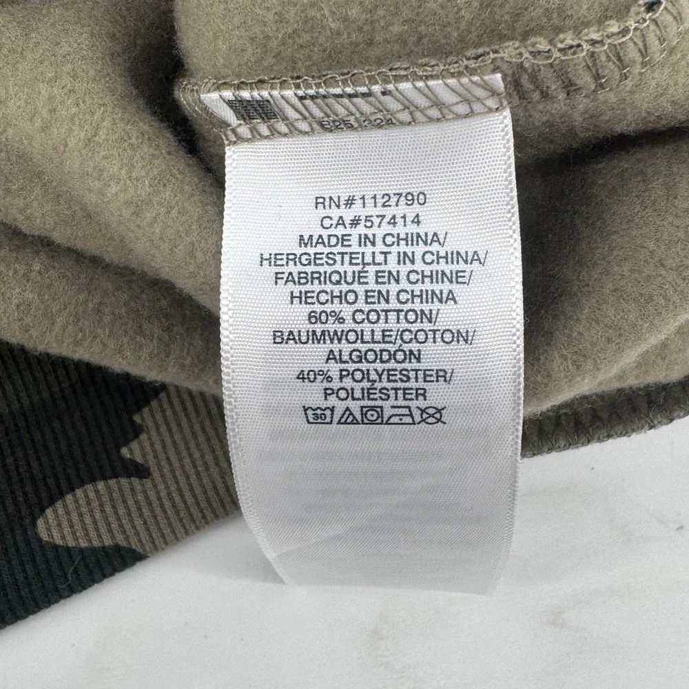 True Religion Mens Buddha Graphic Camo Crewneck Sweatshirt Green 105972 Size M